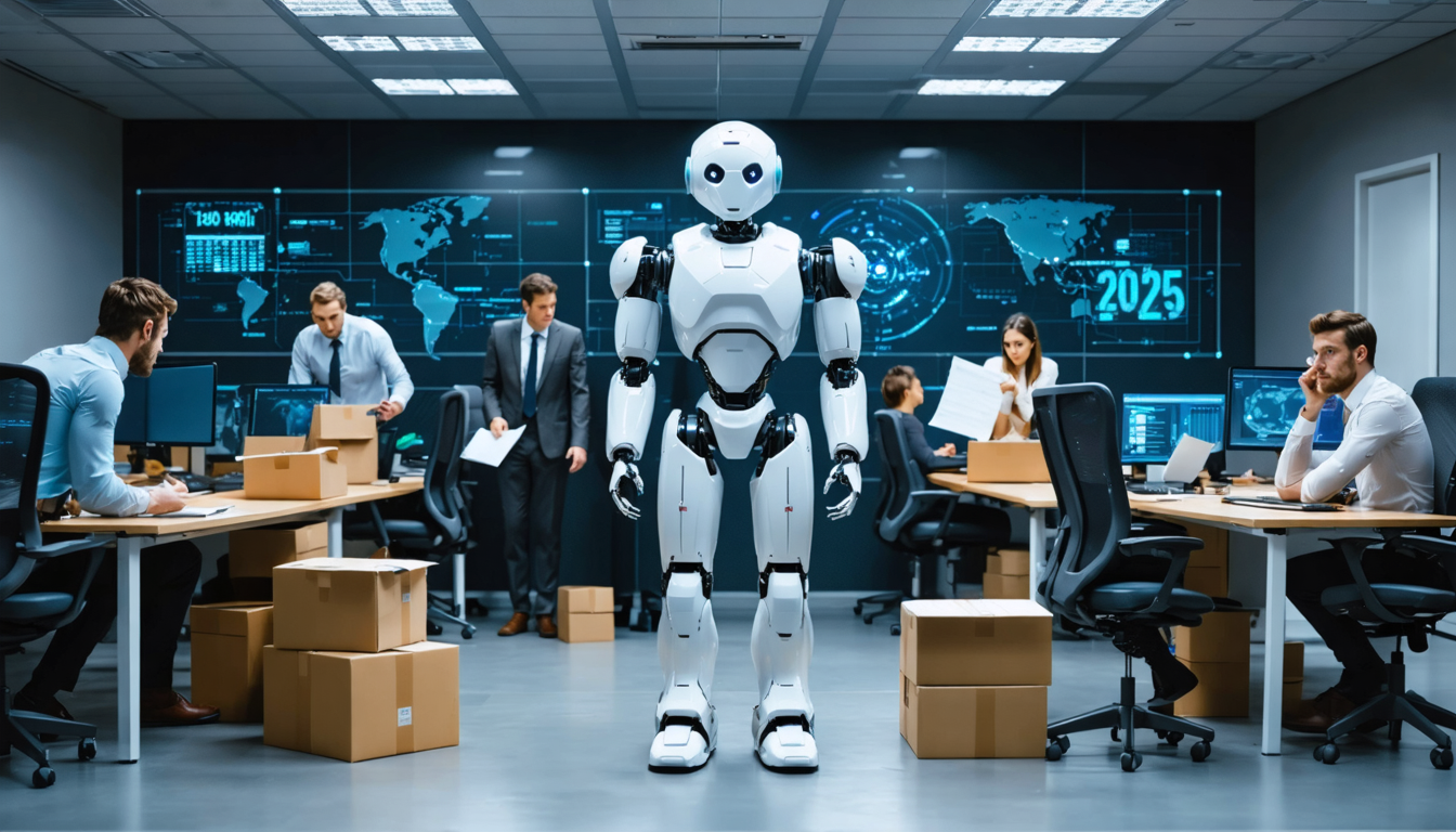 découvrez comment l'intelligence artificielle pourrait entraîner la disparition de 55 000 emplois en 2025 et les défis économiques associés.