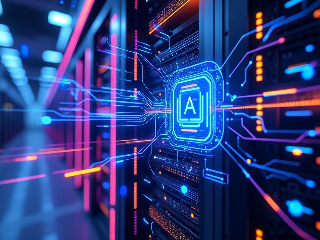 Visualização de inteligência artificial em servidor.