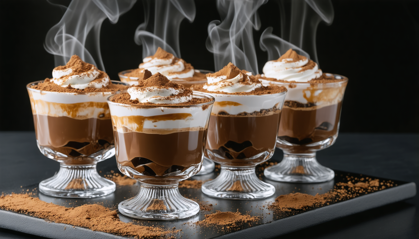 descubra nuestra mousse chocolate-café intensa, ultra fundente y lista en 10 minutos, sin huevos, perfecta para deleitar a todos los amantes del dulce rápida y sencillamente.