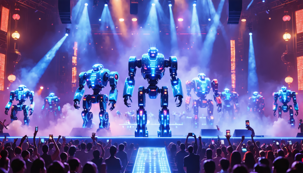 découvrez la performance électrisante de robots chinois qui captivent la scène avec une danse spectaculaire lors d’un concert inédit. plongez dans l’alliance de la technologie et de l’art en vidéo.