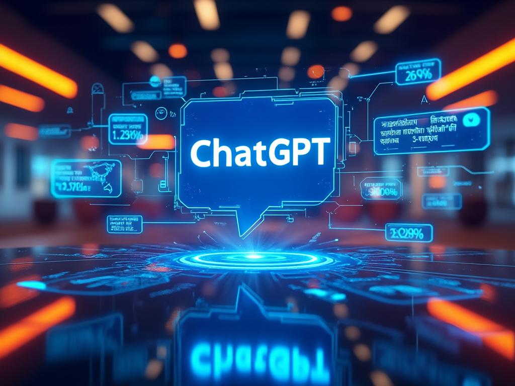 डिजिटल हॉल में चैटजीपीटी तकनीकी उपकरण