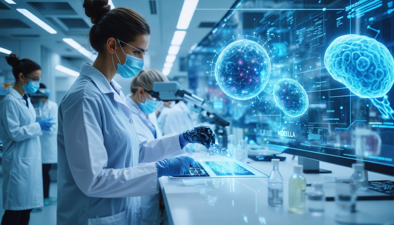 astrazeneca s'associe à modella ai pour transformer la recherche en oncologie grâce à l'intelligence artificielle, accélérant ainsi le développement de traitements innovants contre le cancer.