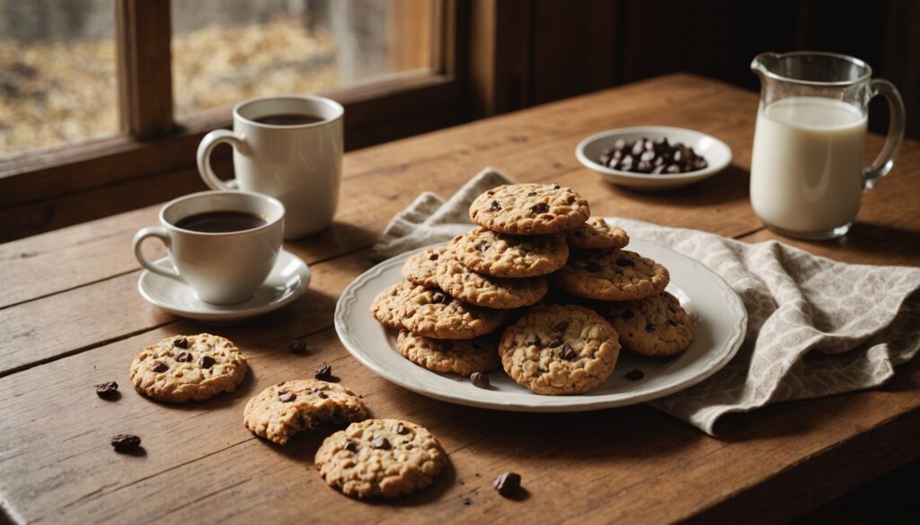 Leichte Haferflockenkekse mit Rosinen und Schokolade: eine Köstlichkeit, die Sie noch heute Abend probieren sollten