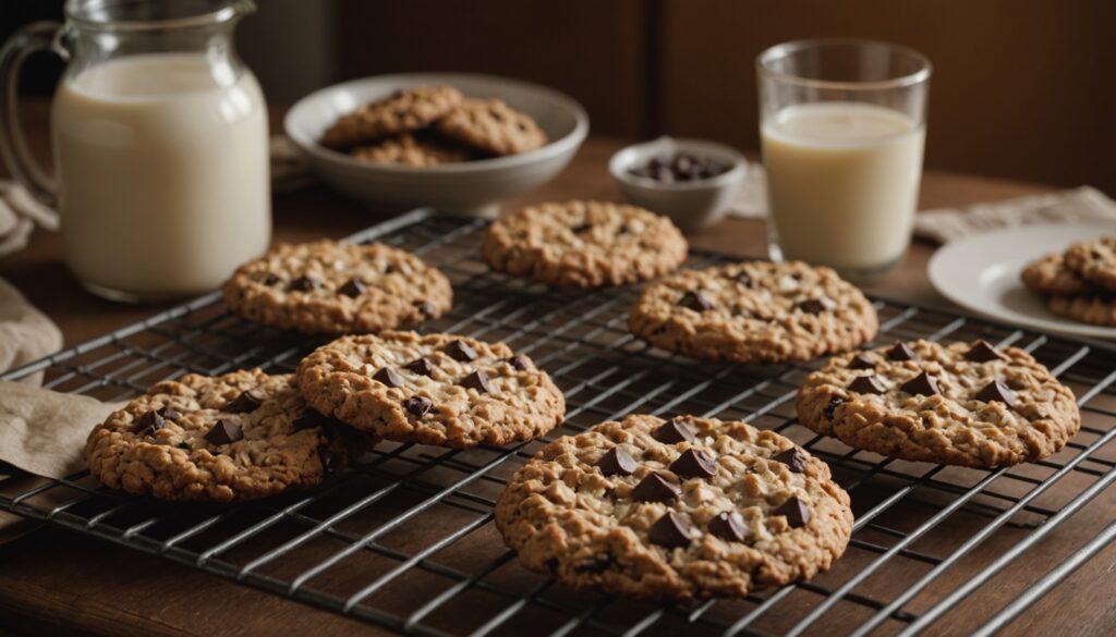 Light oatmeal, raisin, and chocolate cookies: a treat to try tonight