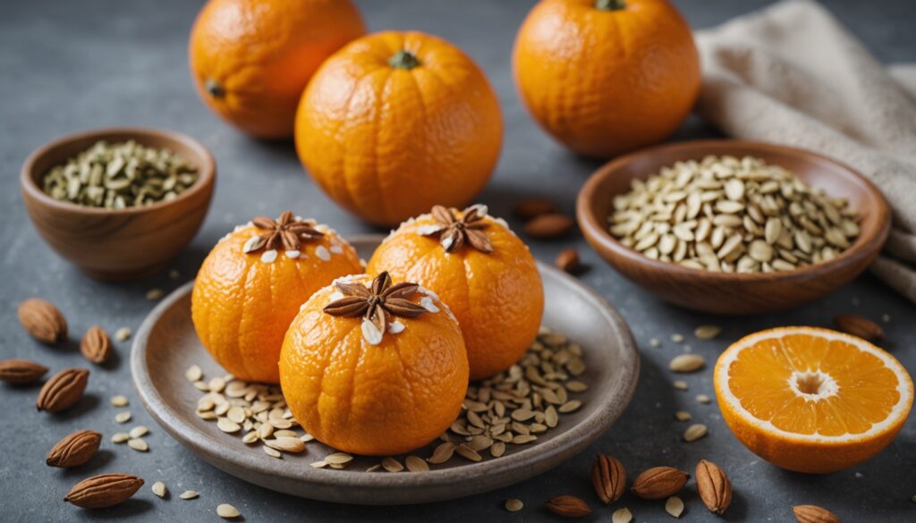 Delicia marroquí de naranja y almendras: pastel esponjoso de sémola bañado en un almíbar de cardamomo