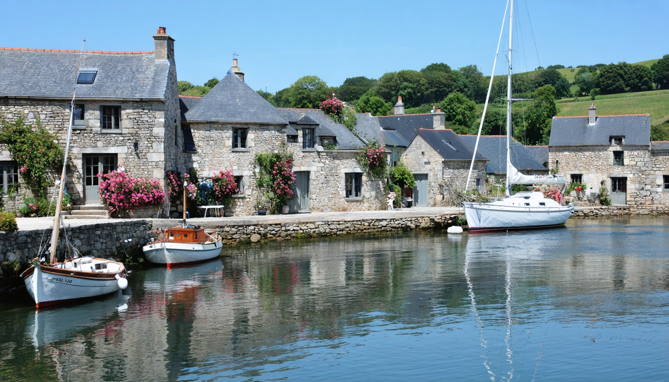 découvrez le charmant village pittoresque du morbihan, avec son port authentique bordé de maisons en granit, un véritable joyau à ne pas manquer pour une escapade inoubliable.