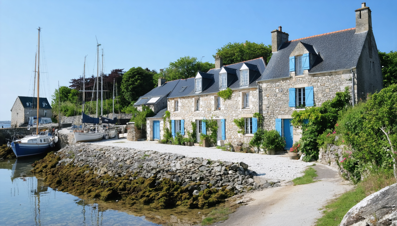 explorez un village pittoresque du morbihan, célèbre pour son charmant port et ses maisons en granit typiques, véritable joyau de la région bretonne.