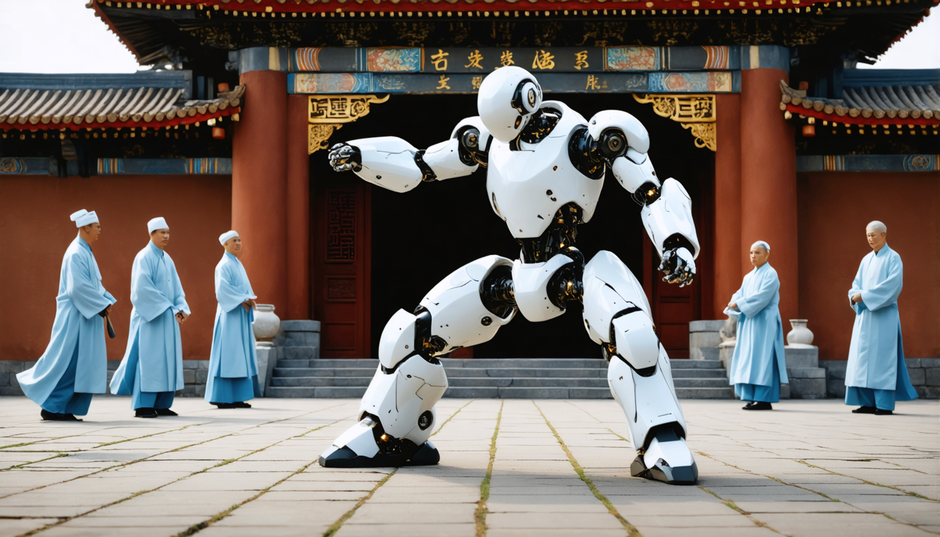 découvrez comment des robots humanoïdes s'entraînent au kung-fu aux côtés des moines shaolin dans cette vidéo fascinante alliant tradition et technologie.