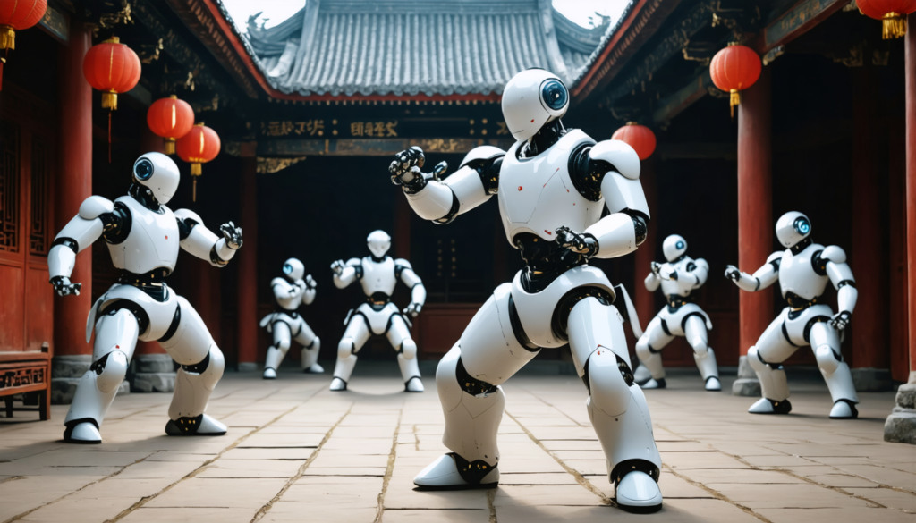 Vidéo : Des robots humanoïdes apprennent le kung-fu aux côtés des moines Shaolin