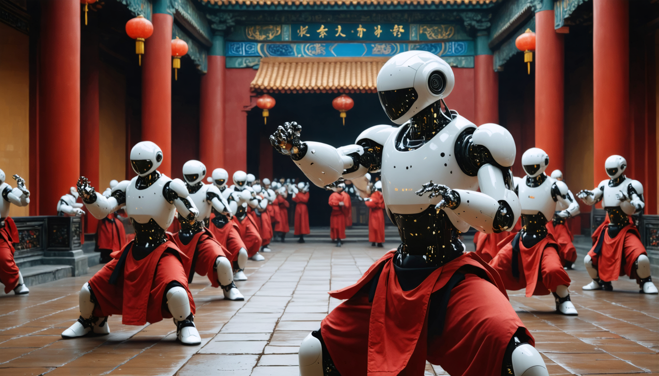 découvrez comment des robots humanoïdes s'entraînent au kung-fu aux côtés des moines shaolin dans cette vidéo étonnante alliant tradition et technologie.