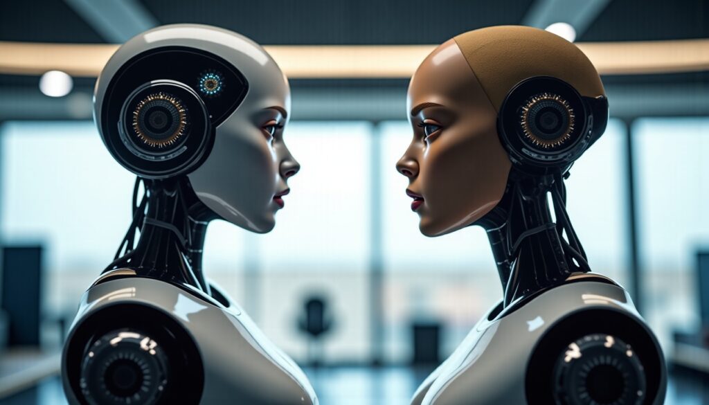 Vídeo: la primera conversación entre dos robots humanoides revelada