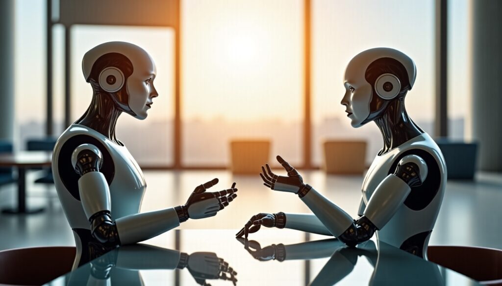 Vidéo : la toute première conversation entre deux robots humanoïdes dévoilée