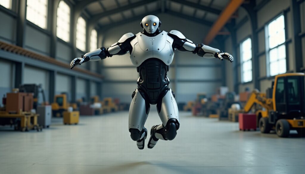 Quando Atlas, o robô humanoide, tenta um salto para trás e encontra um imprevisto