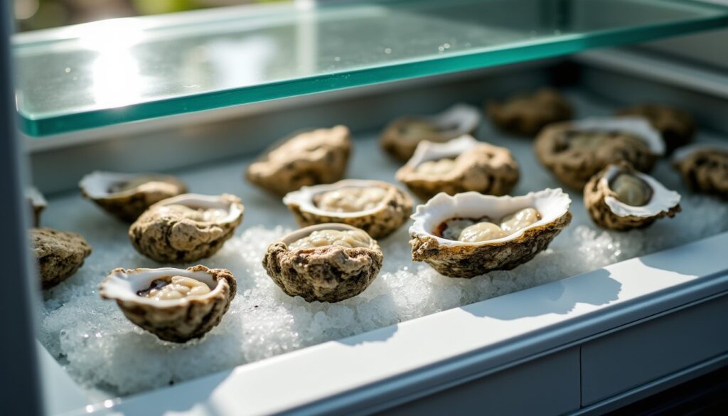Soll man Austern immer im Kühlschrank aufbewahren, um ihre Frische zu bewahren?
