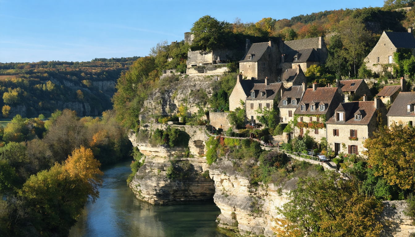 découvrez un joyau du lot, situé au bord de la dordogne, classé parmi les plus beaux villages de france. un lieu pittoresque à ne pas manquer pour votre prochaine escapade.