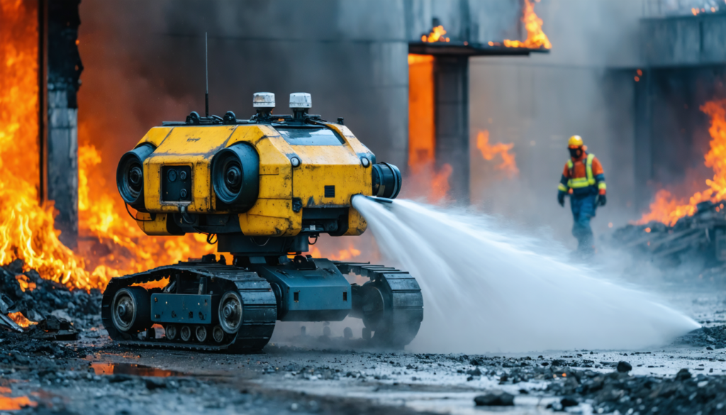 Vidéo : Hyundai présente un robot pompier capable de supporter des températures extrêmes jusqu’à 800 degrés