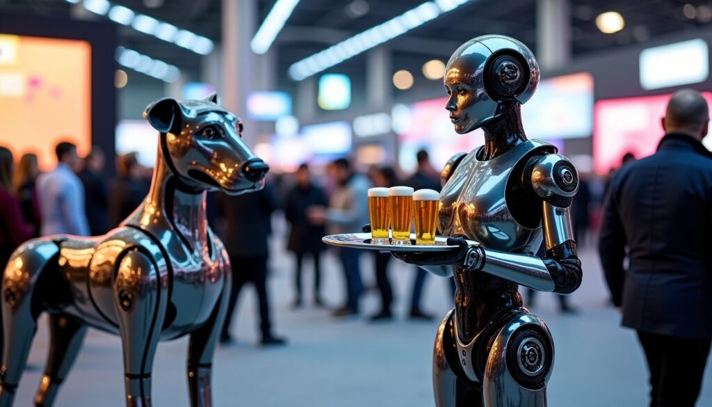 Humanoïdes, chiens robotisés et majordomes serveurs de bière : le best-of des robots dévoilés au MWC 2026