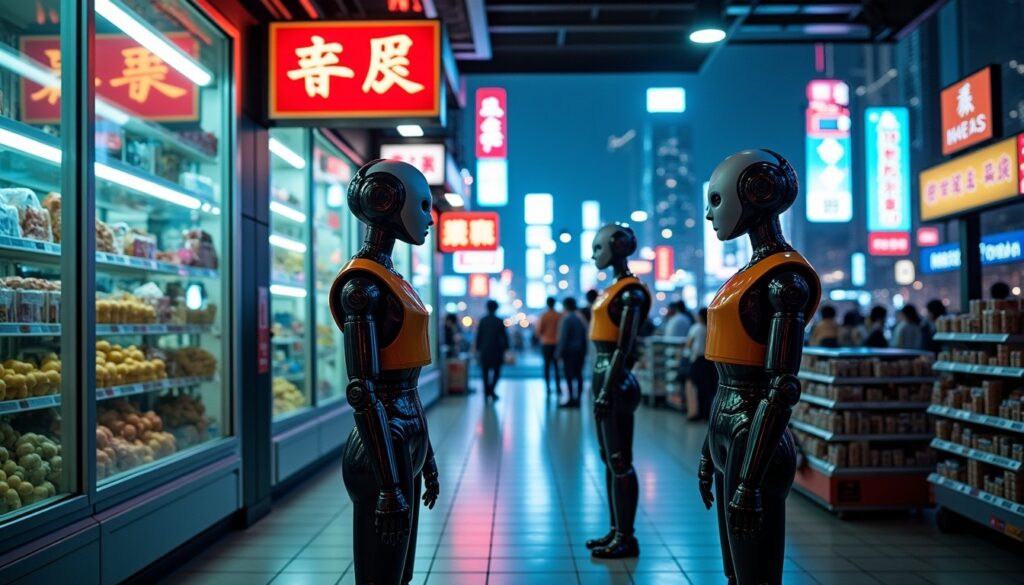 En Hong Kong, una tienda de conveniencia innovadora 100% robot humanoide cobra vida